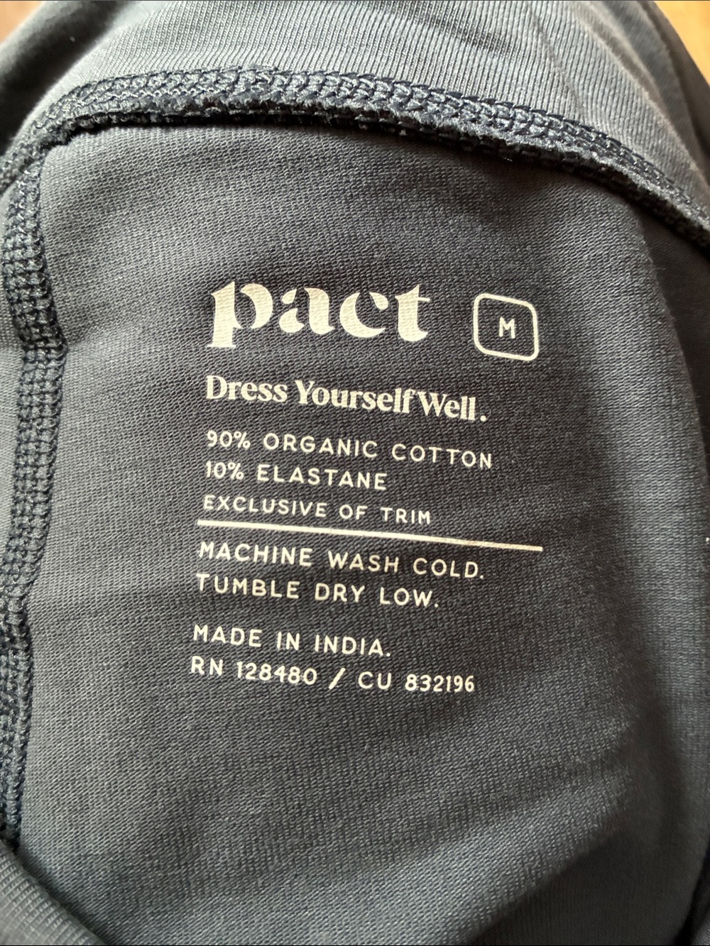 Pact Organic Cotton leggings steel blue